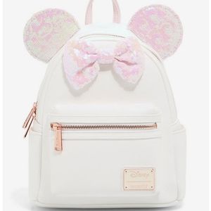 Loungefly Disney Minnie Mouse Iridescent Sequin Mini Backpack